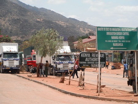 КПП на границе Танзании с Кенией